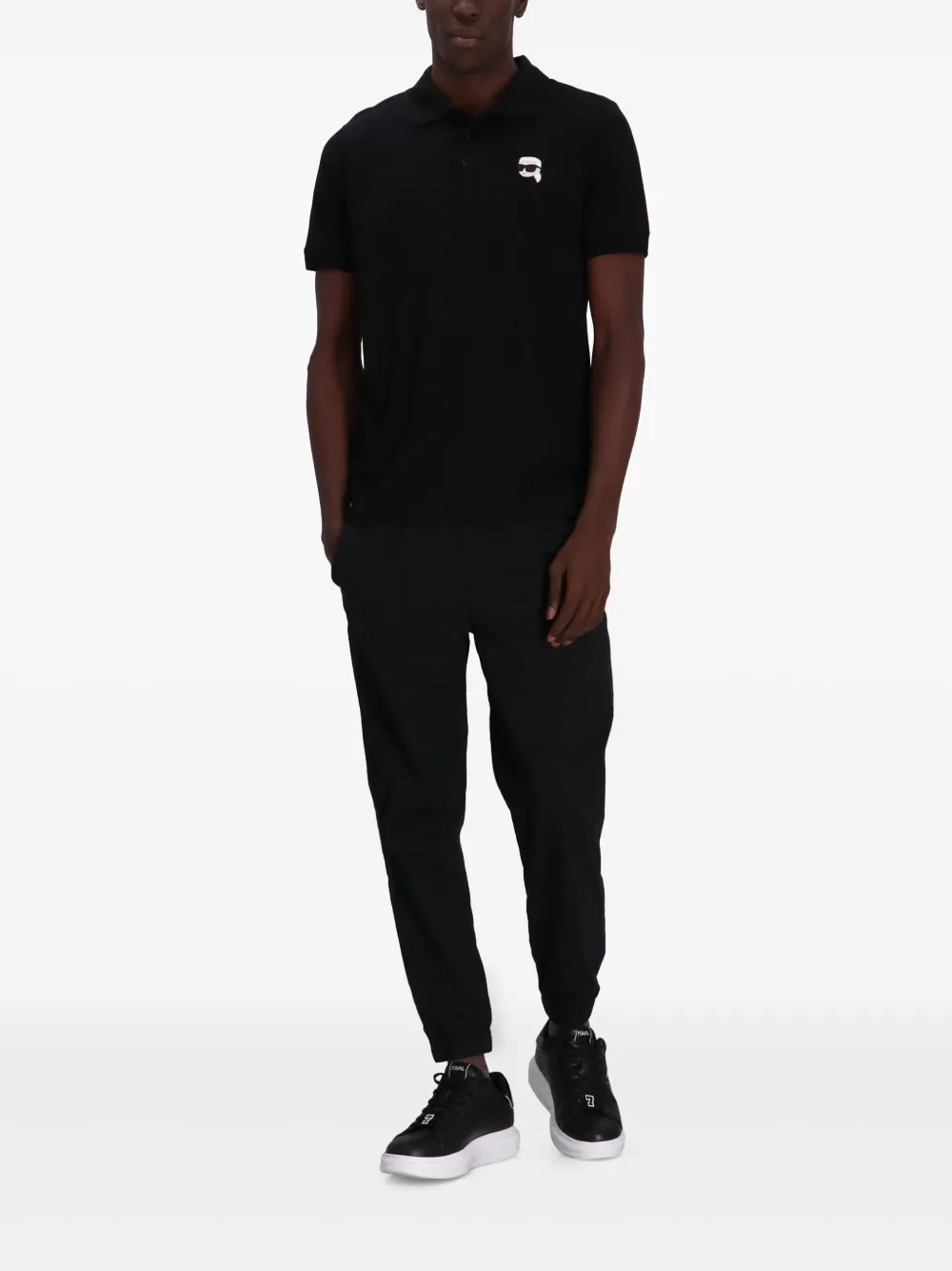 Karl Lagerfeld K/Ikonik poloshirt - Zwart