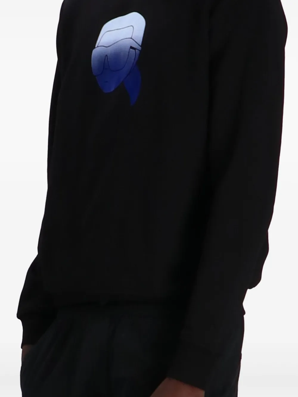 Karl Lagerfeld Sweater van katoenblend Zwart