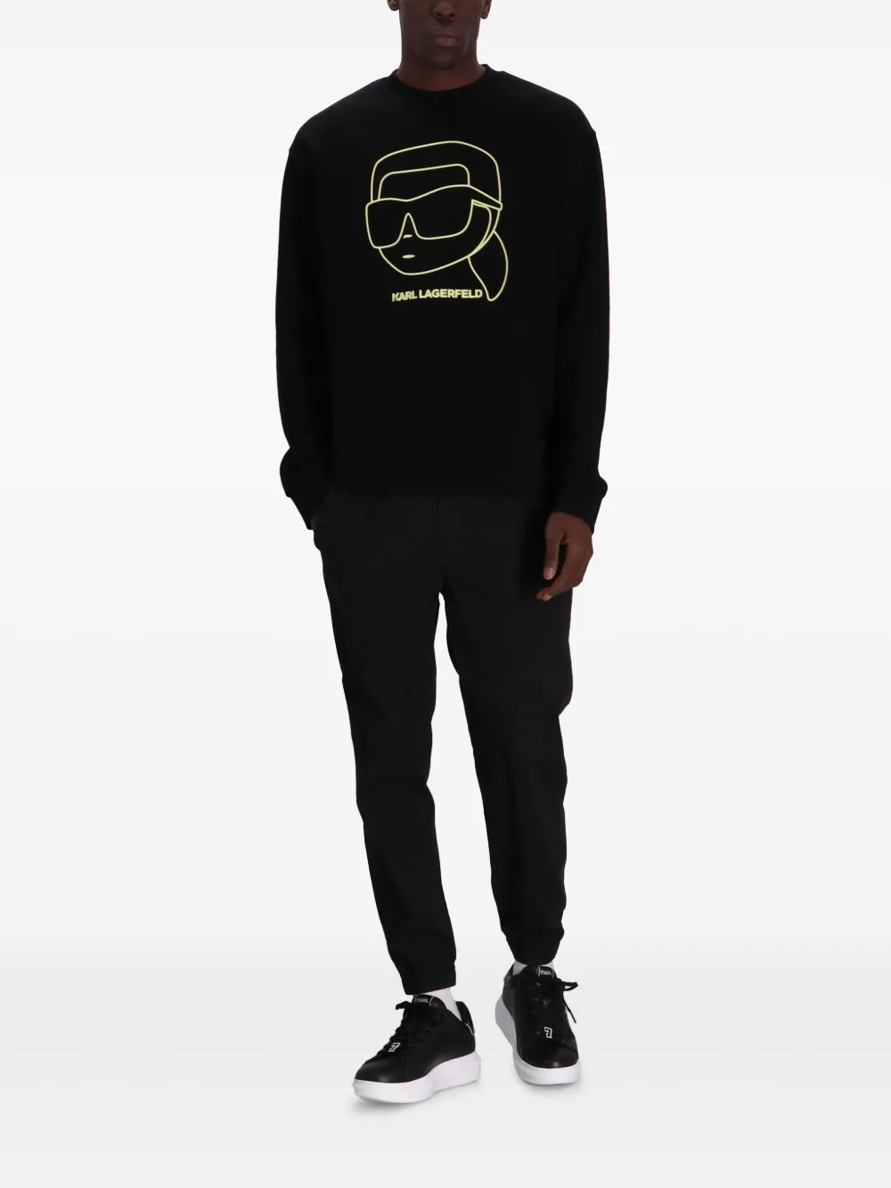 Karl Lagerfeld Sweater van katoenblend - Zwart