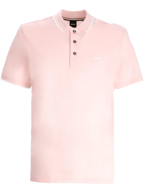 BOSS logo-print polo shirt 