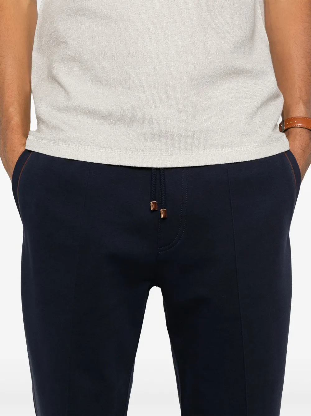 Brunello Cucinelli Trainingsbroek met contrasterende afwerking Blauw
