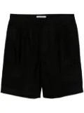 Sunflower pleated linen shorts - Black