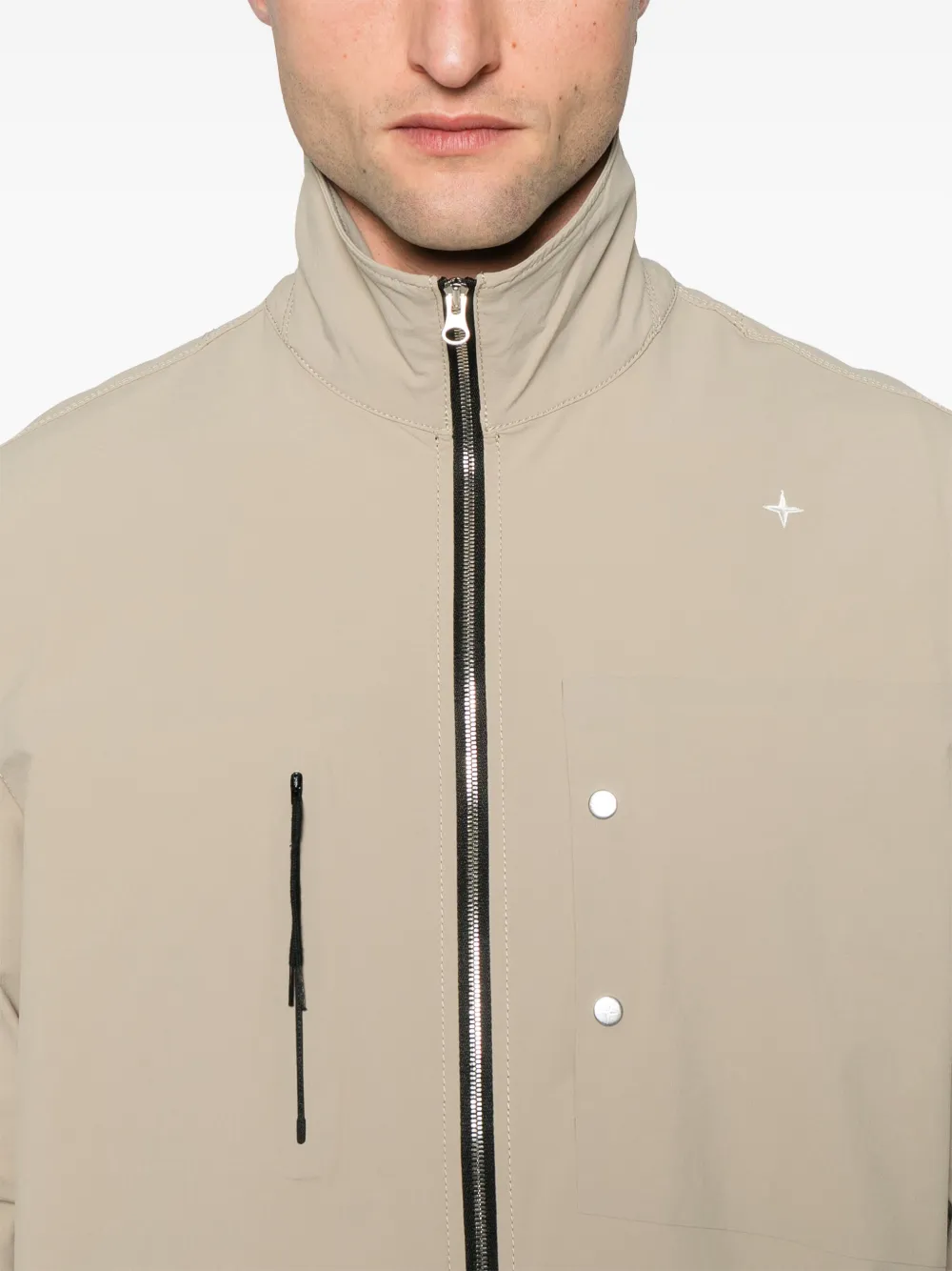 Stone Island Overhemd met geborduurd logo Bruin