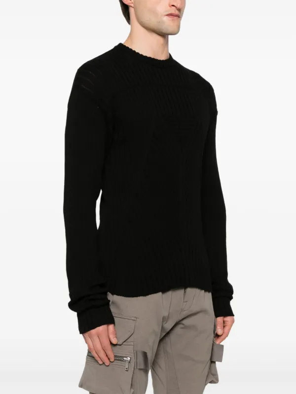 Rick Owens リブニット セーター | ブラック | FARFETCH JP