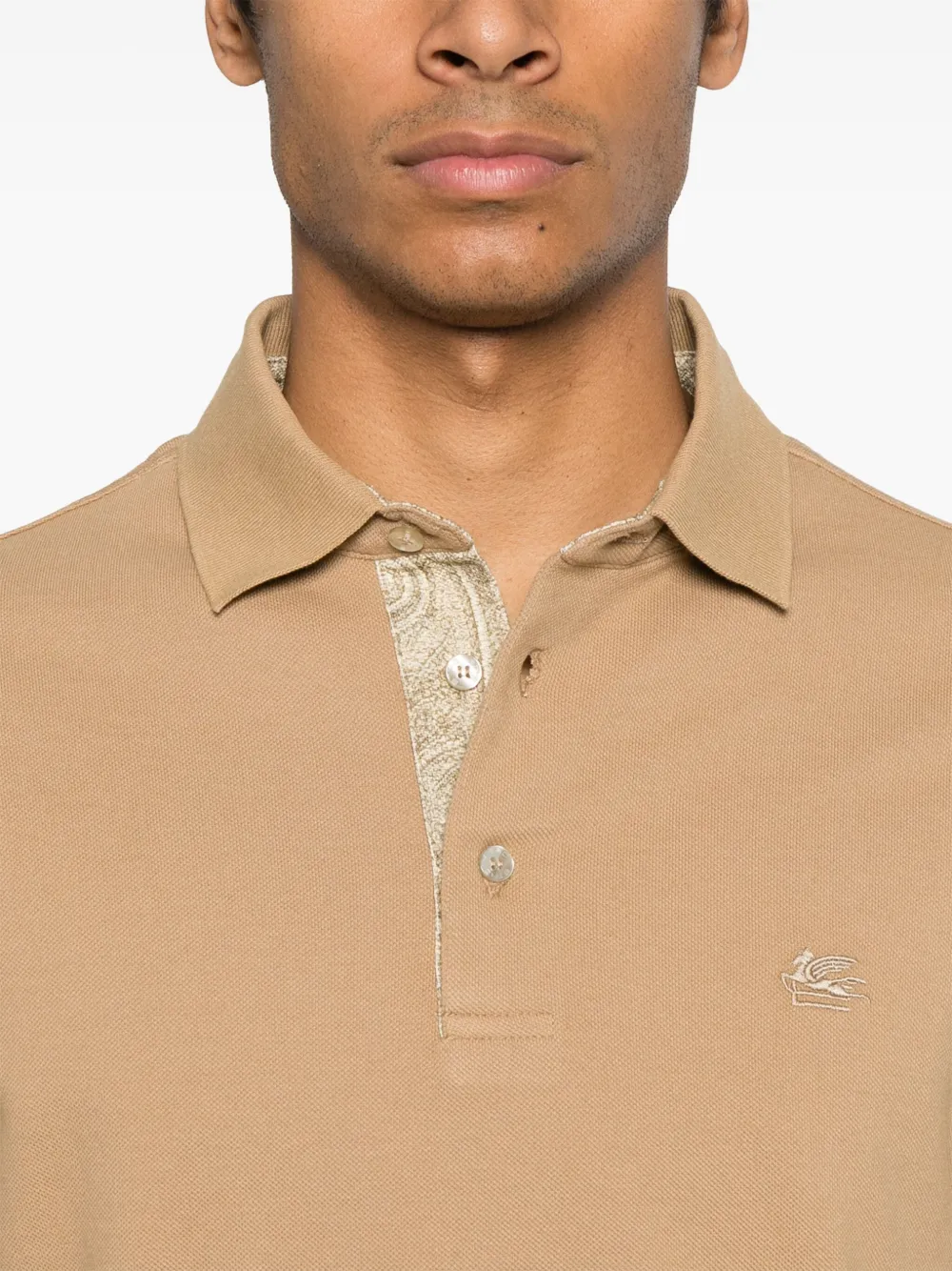 ETRO Poloshirt met borduurwerk Bruin