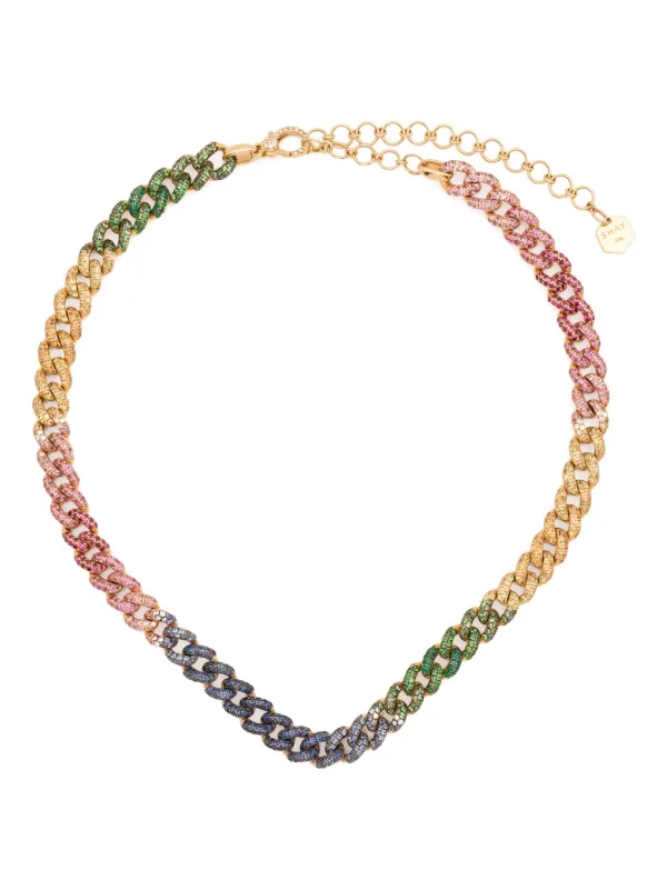Shay 18K Yellow Gold Rainbow Pave Choker