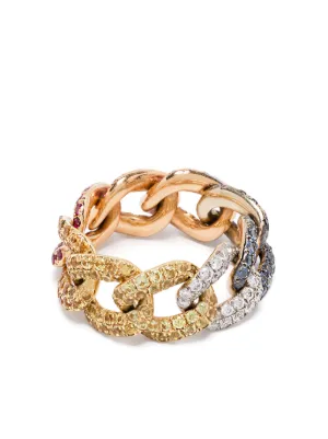 Lizzie Mandler Fine Jewelry Crescent リング 18Kイエローゴールド 