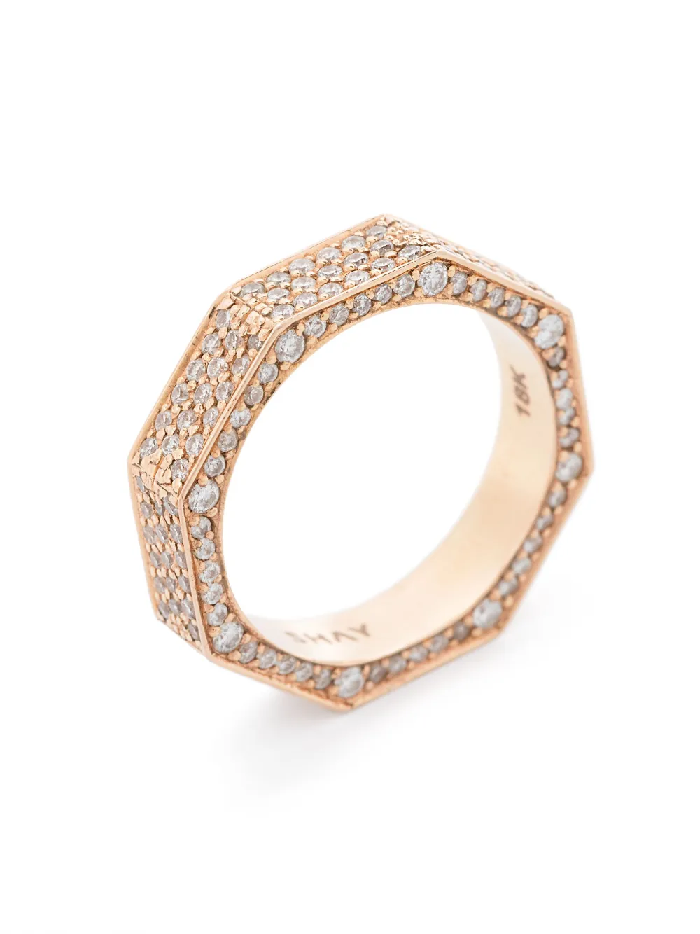 Shay 18k Rose Gold Diamond Ring In Pink