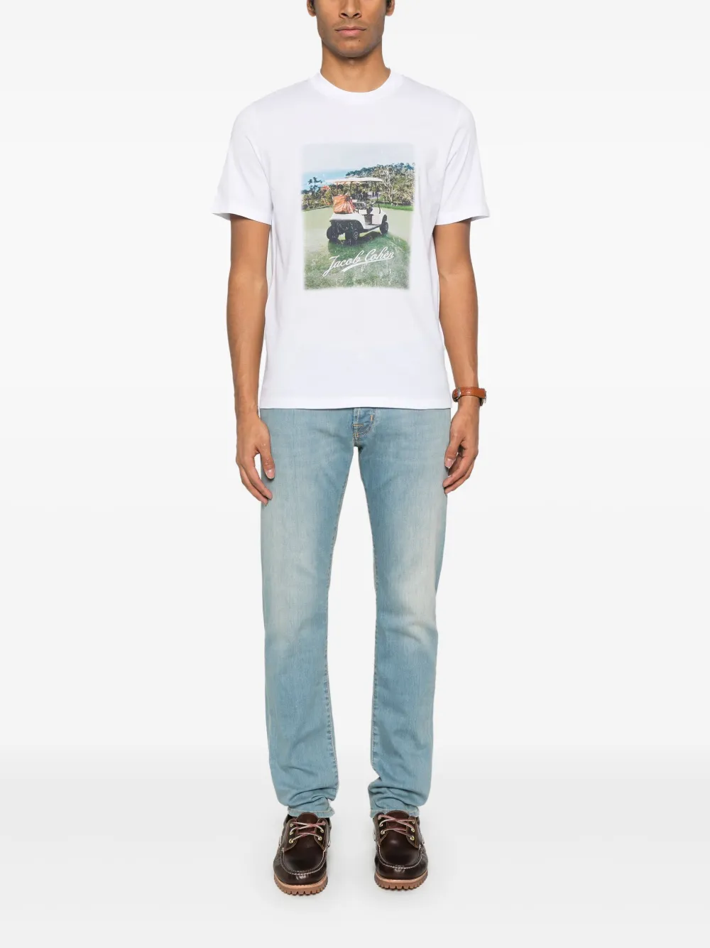 Jacob Cohën cotton crew-neck T-shirt - Wit