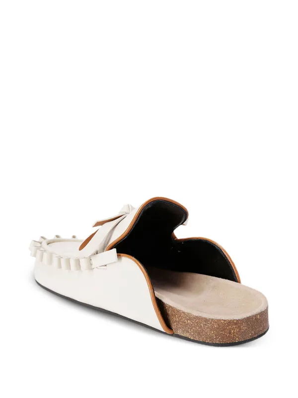 JW Anderson レザーローファー | ホワイト | FARFETCH JP