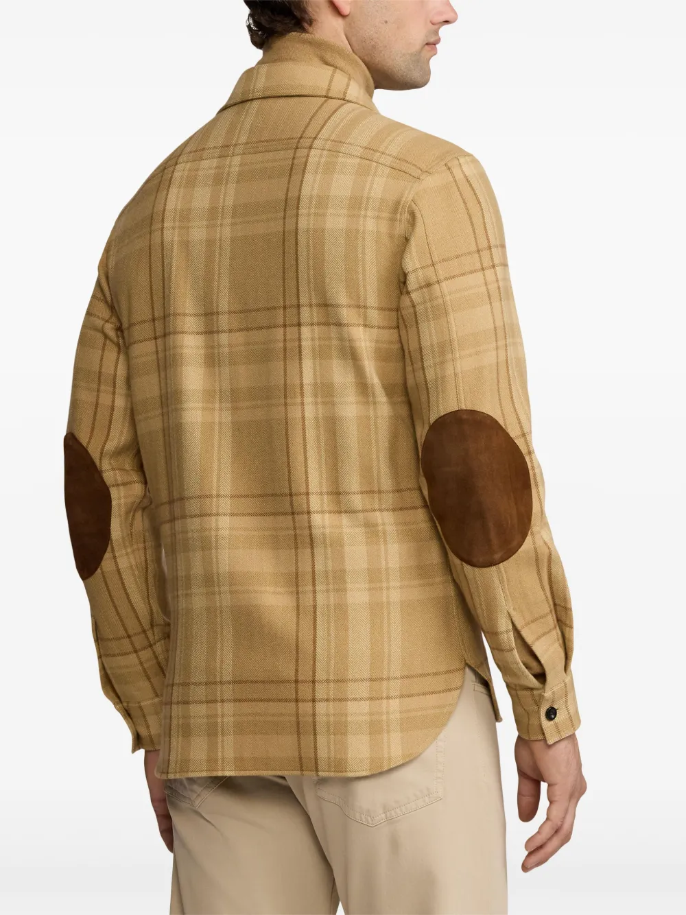 Ralph Lauren Purple Label Geruit overhemd Beige