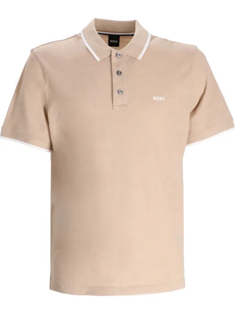 BOSS logo-print polo shirt 