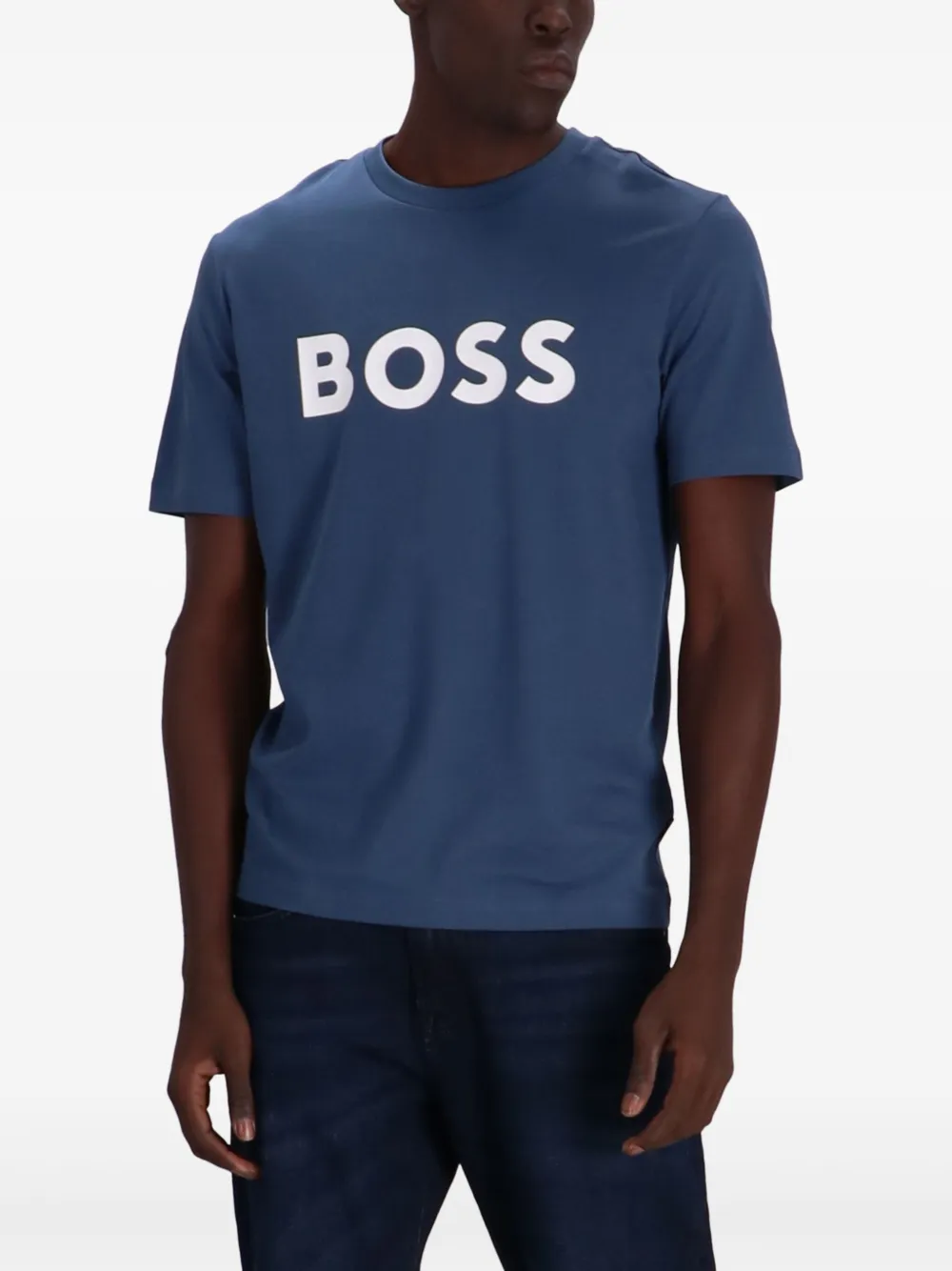 BOSS Tiburt 354 T-shirt Blauw