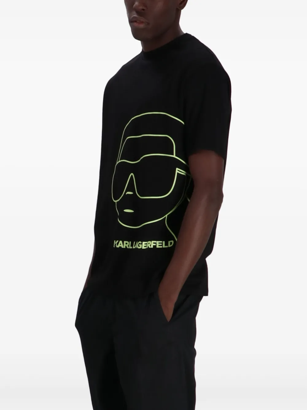 Karl Lagerfeld T-shirt met Ikon-print Zwart