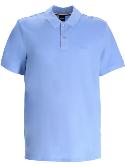 BOSS logo-print polo shirt 