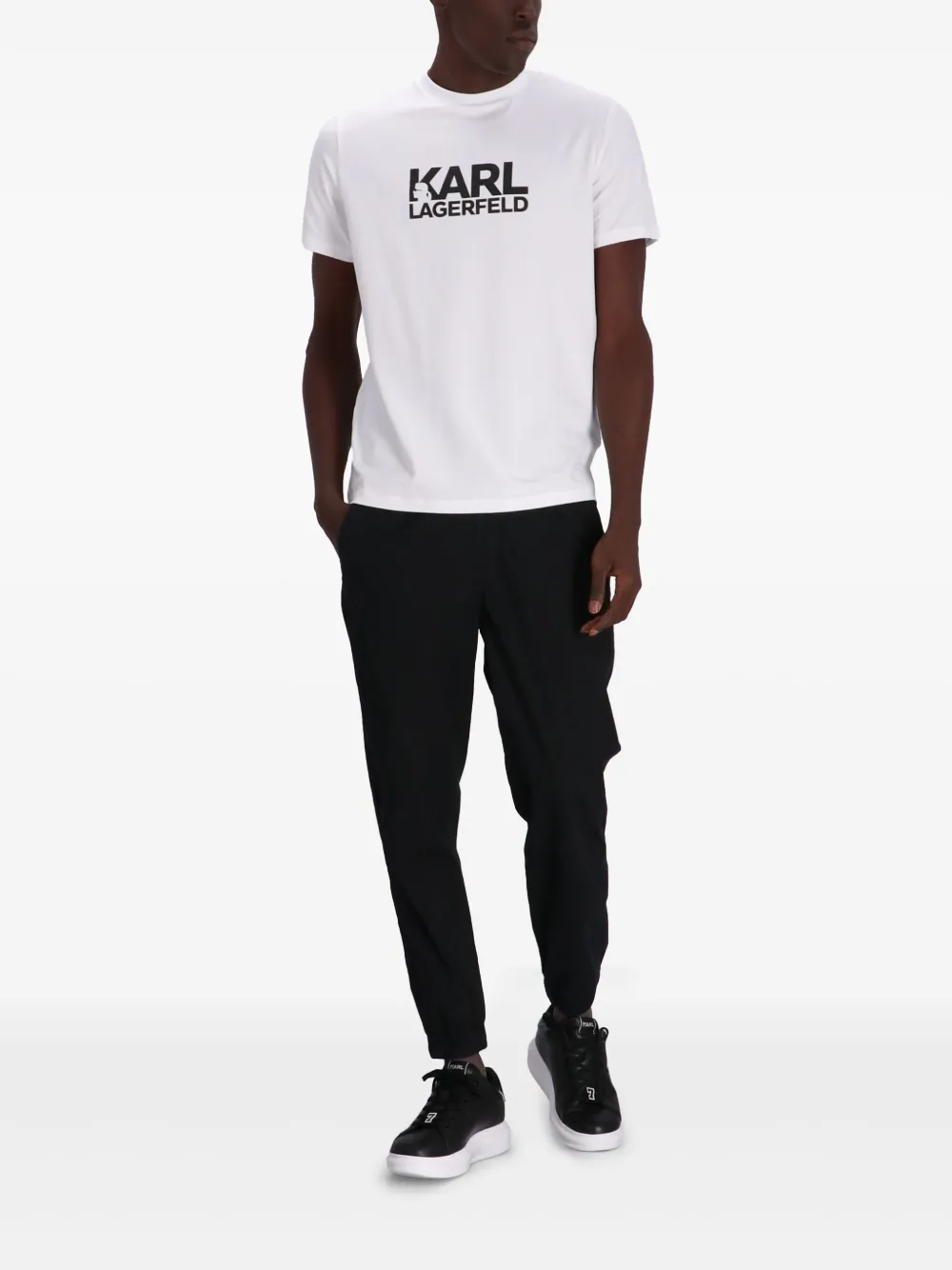 Karl Lagerfeld T-shirt met logoprint - Wit