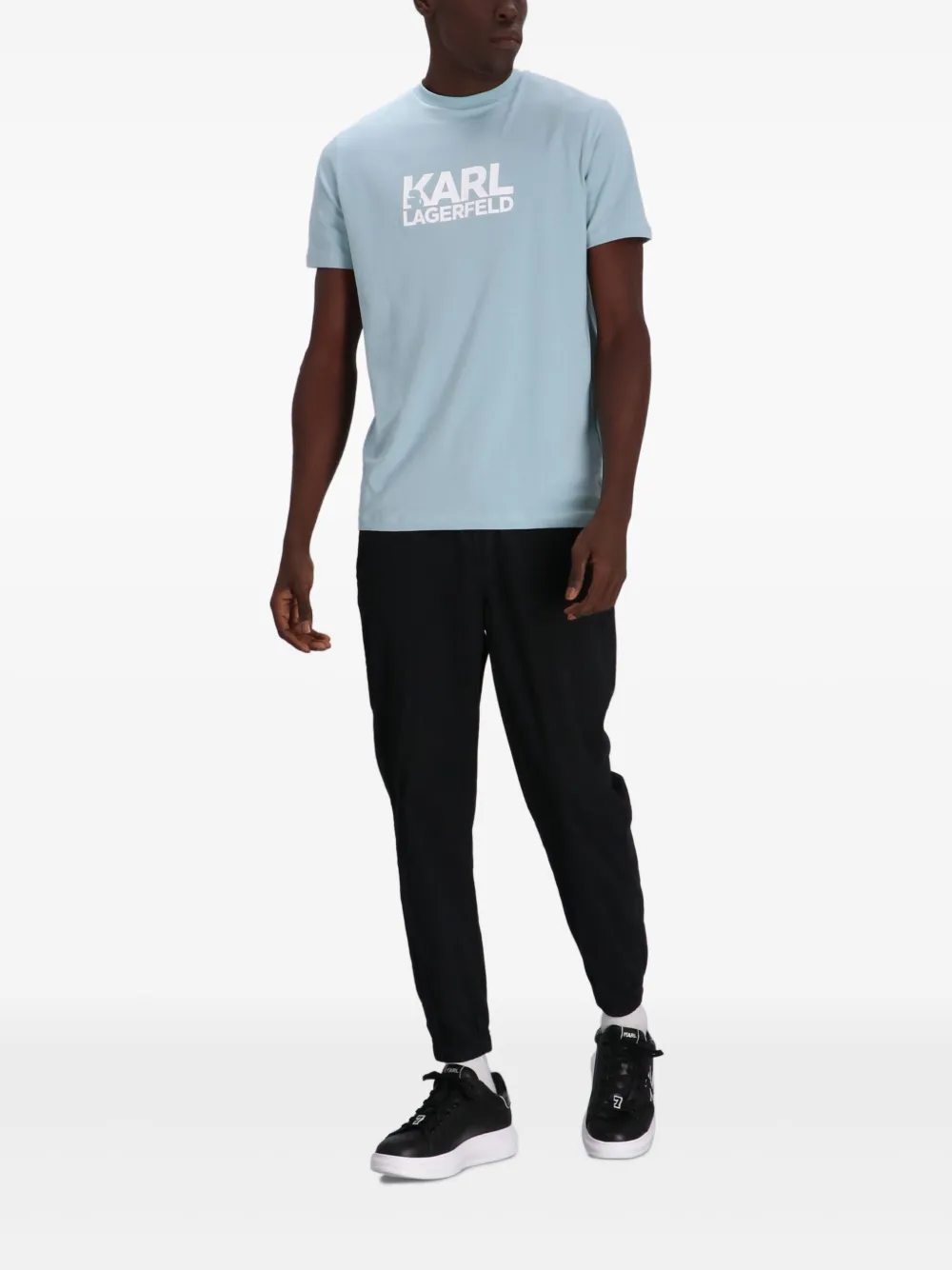 Karl Lagerfeld T-shirt met logoprint - Blauw