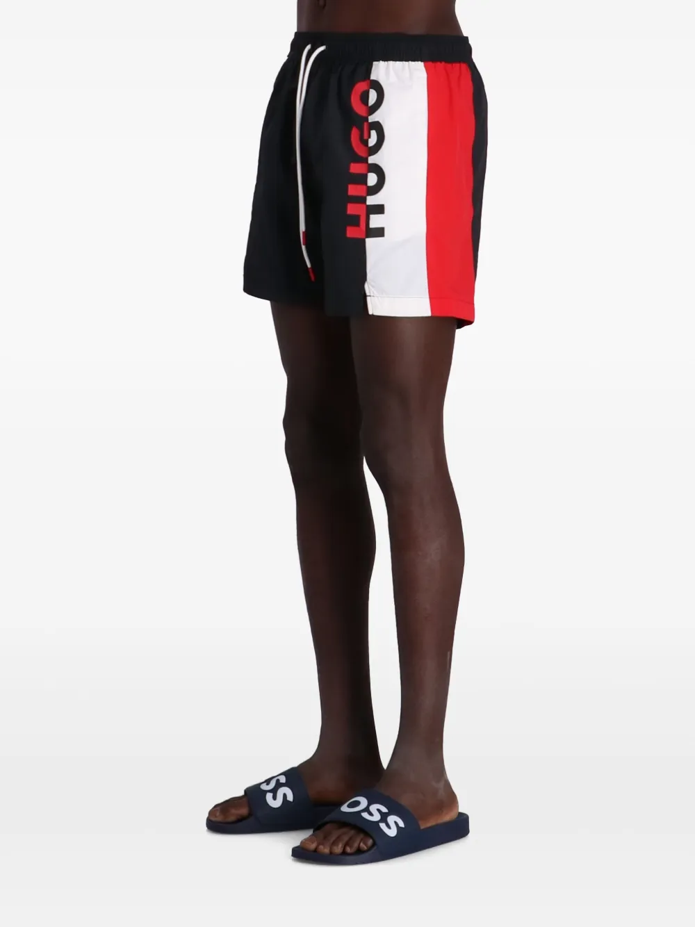 Shop Hugo Boss Suna Swims Shorts In Black