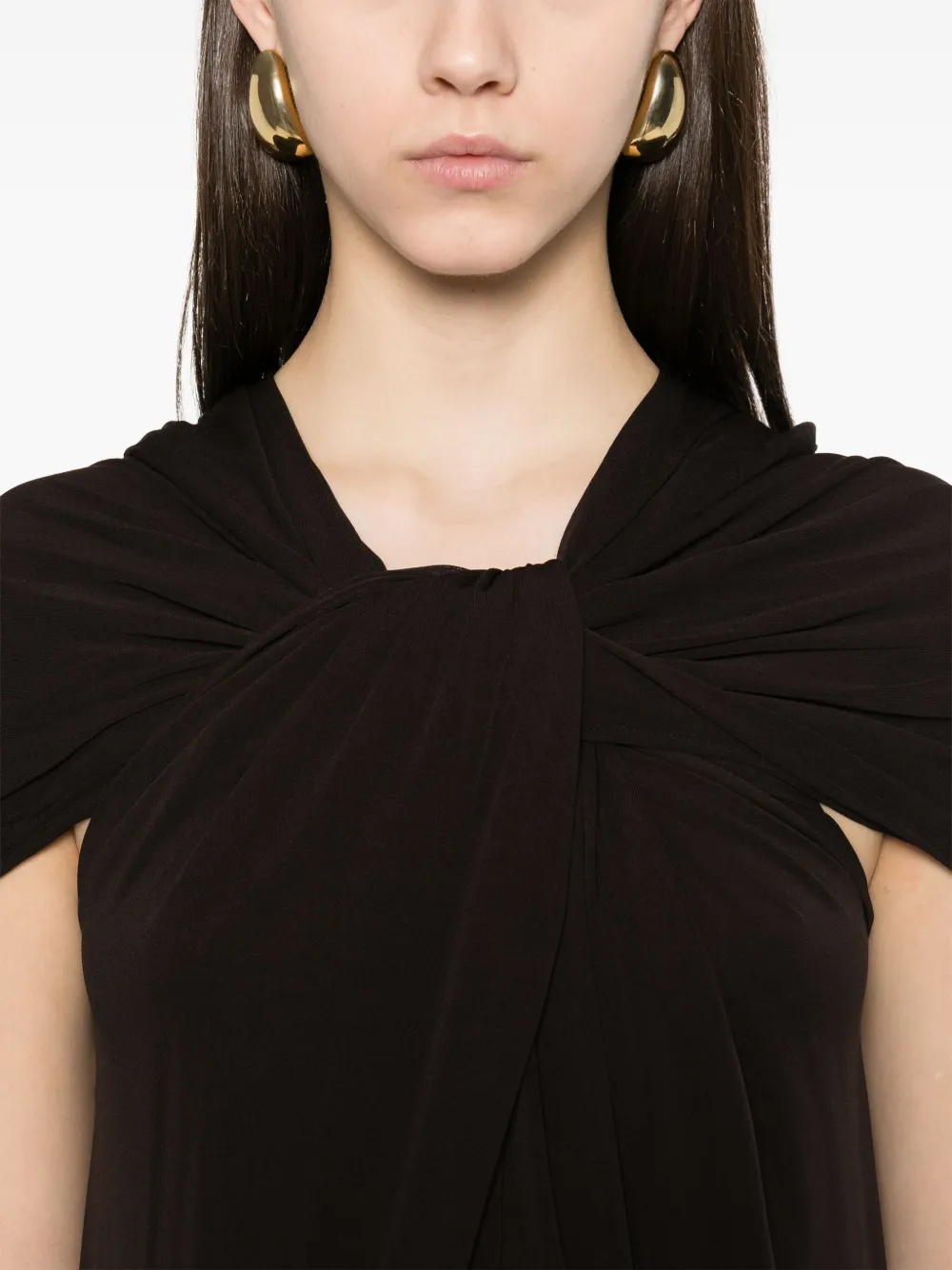 Jil Sander Jersey maxi-jurk Bruin