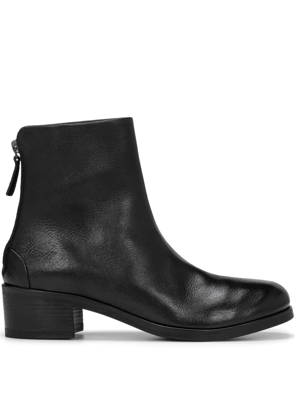 Marsèll block-heel ankle leather boots Black