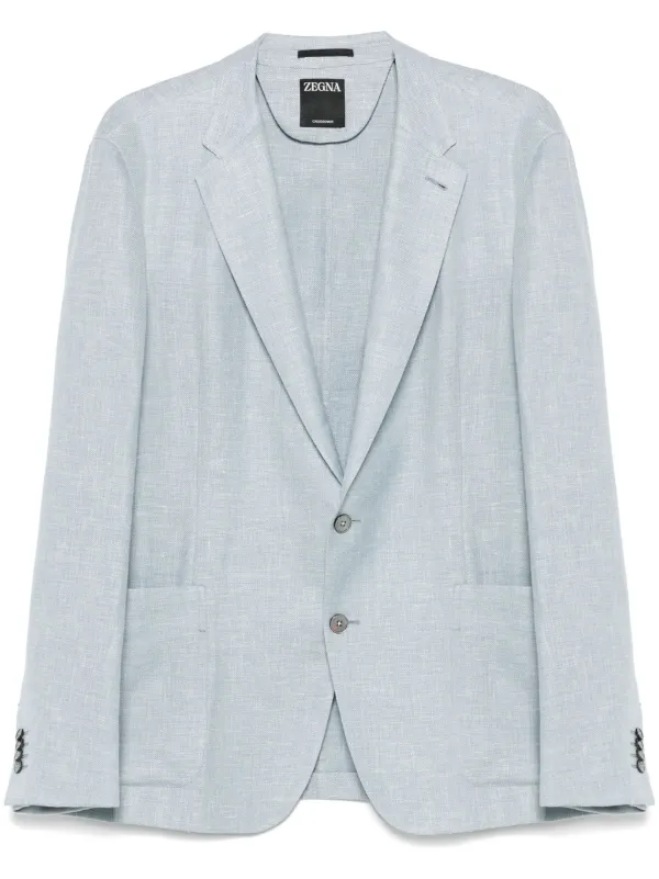 Zegna テクスチャード ジャケット | ブルー | FARFETCH JP
