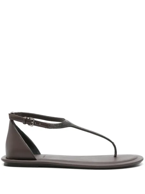 Brunello Cucinelli sandalias con detalles de mostacilla