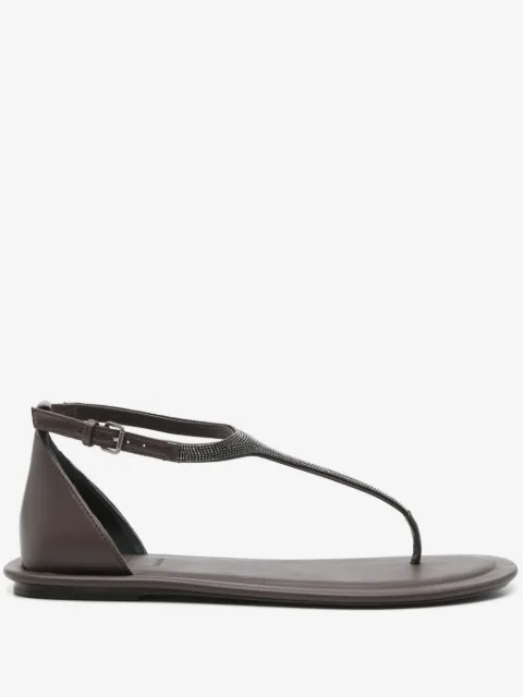 Brunello Cucinelli bead-detail sandals