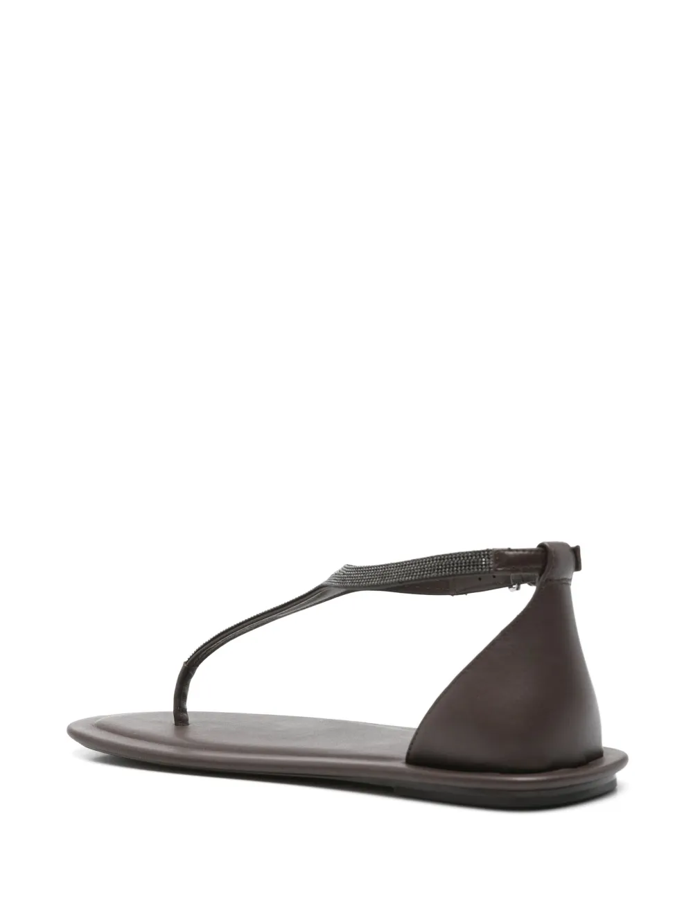 Brunello Cucinelli bead-detail sandals Brown