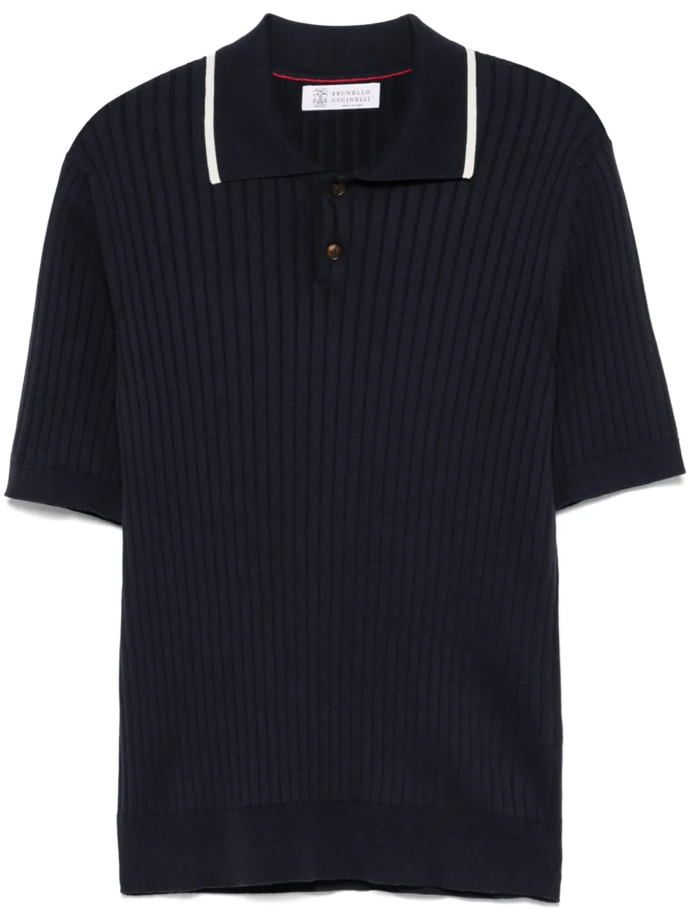Brunello Cucinelli polo en maille à design nervuré | Image 1