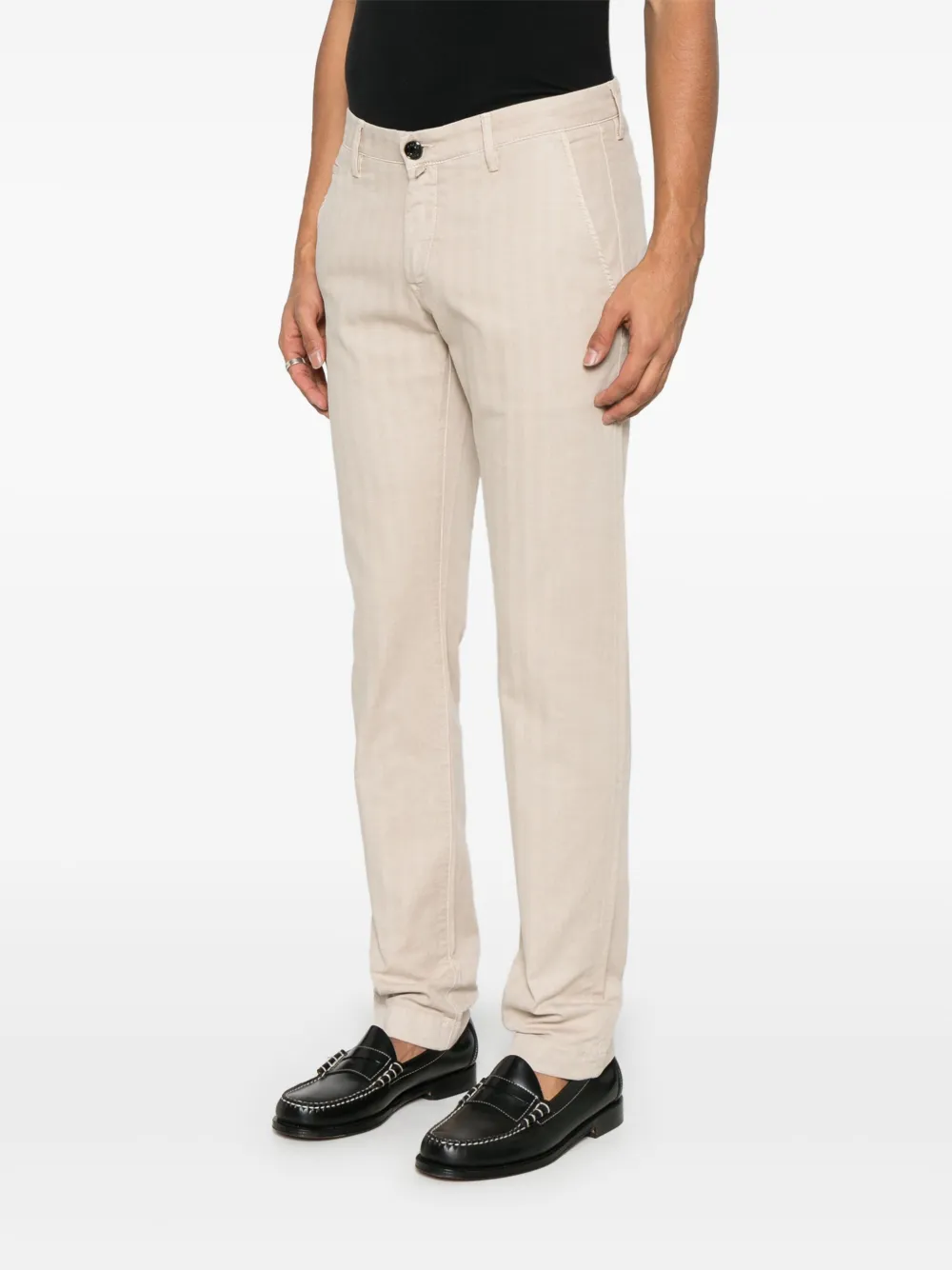 Jacob Cohen Almond Beige Tailored Jeans With Modern Fit And Functional Pockets In Neutrals