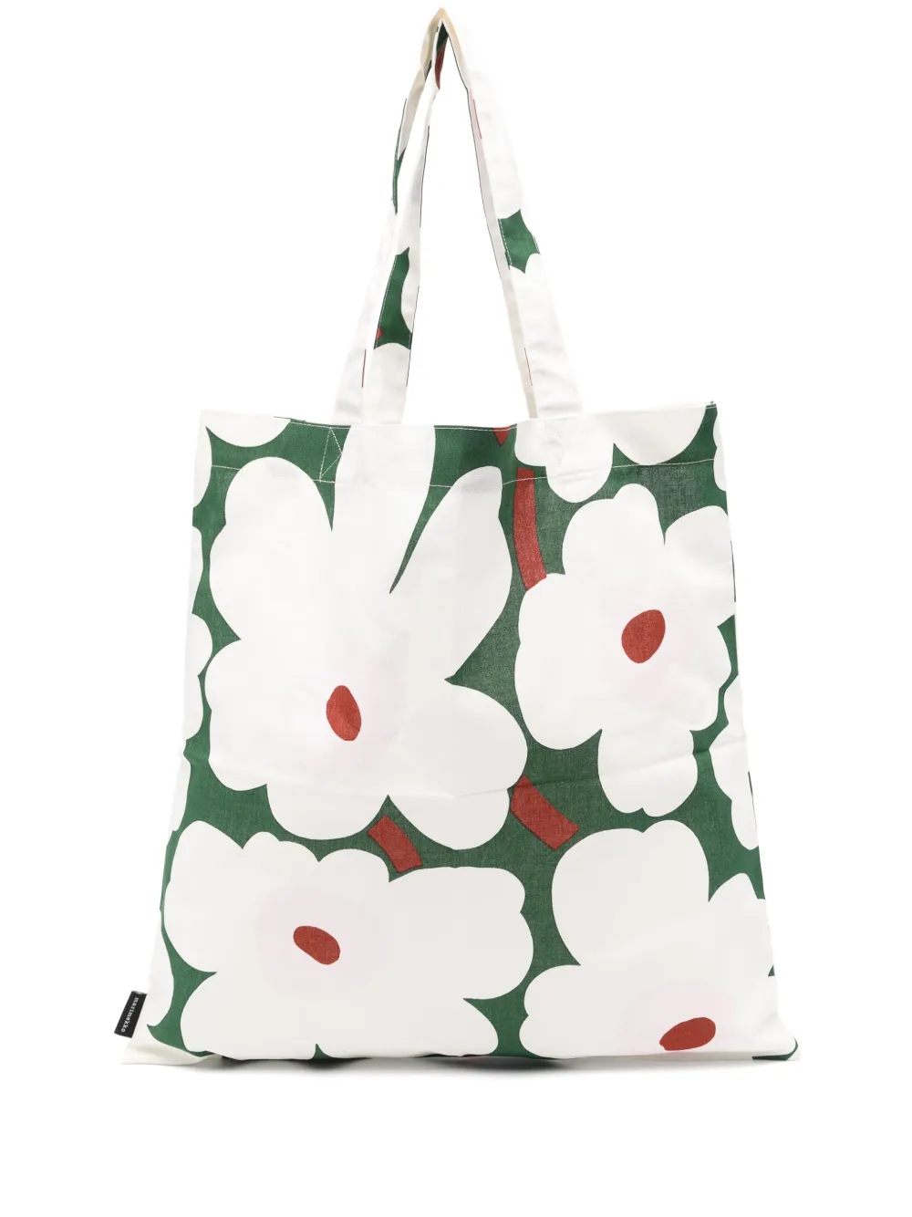 Marimekko Bolsa tote com padronagem Unikko | Verde | Image 1