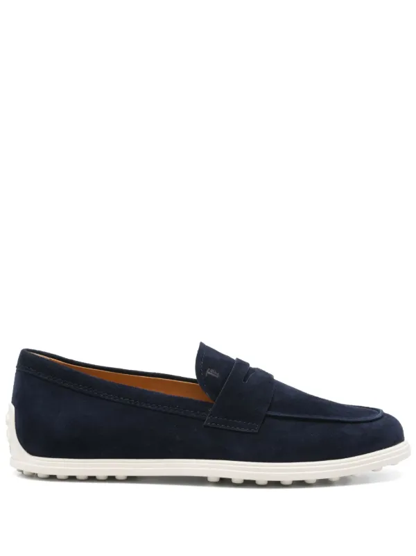 Shoes Suede Tods Mocassini Blu MOCASSINO IN PELLE SCAMOSCIATA TODS