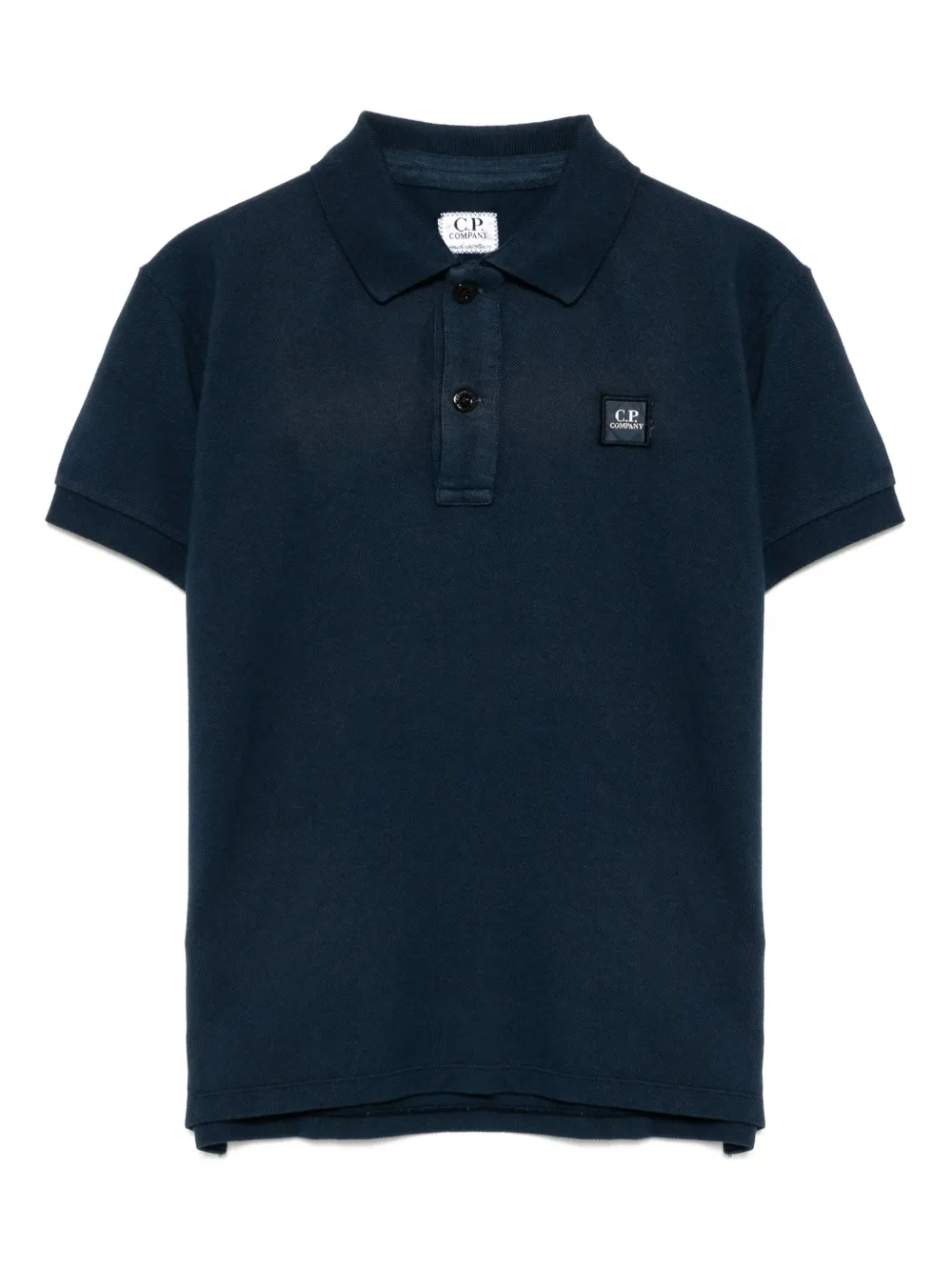 C.P. Company Kids Poloshirt met geborduurd logo Blauw