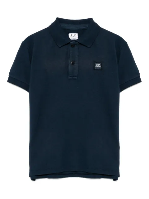 C.P. Company Kids logo-embroidered polo shirt