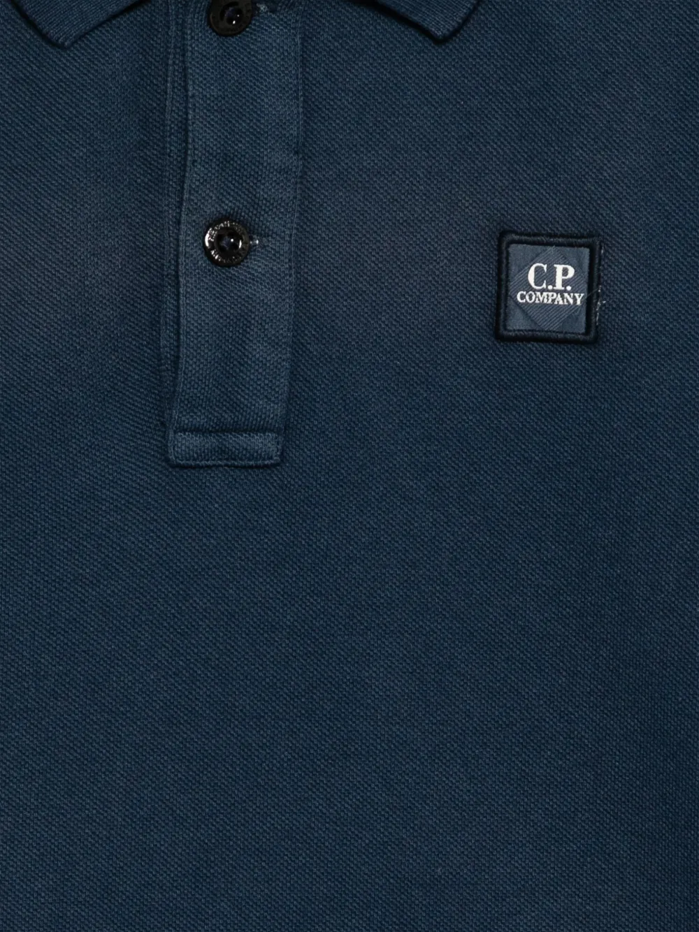 C.P. Company Kids Poloshirt met geborduurd logo Blauw
