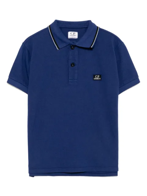 C.P. Company Kids Camisa polo com logo bordado