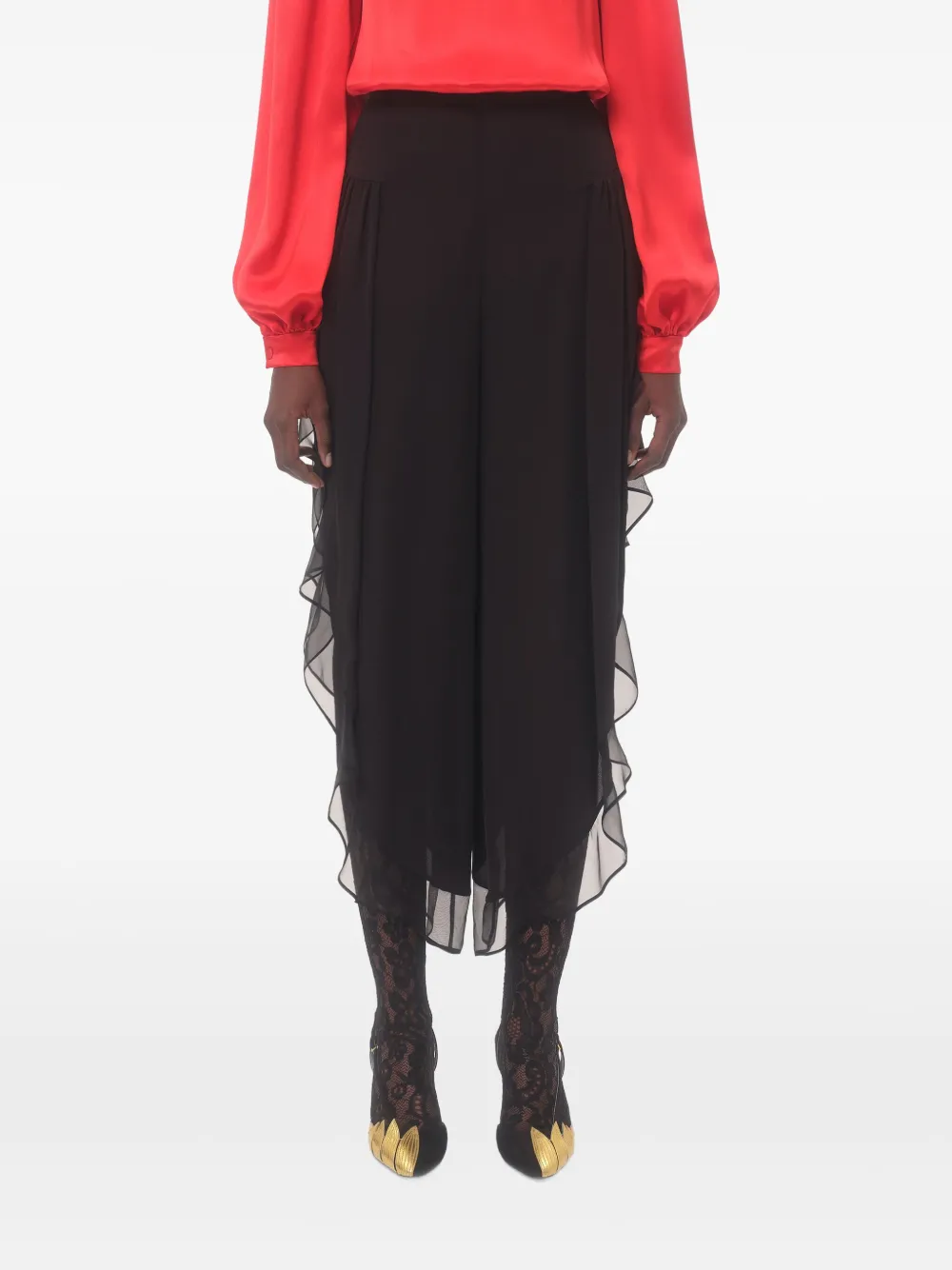 Valentino Garavani Georgette ballon broek Zwart