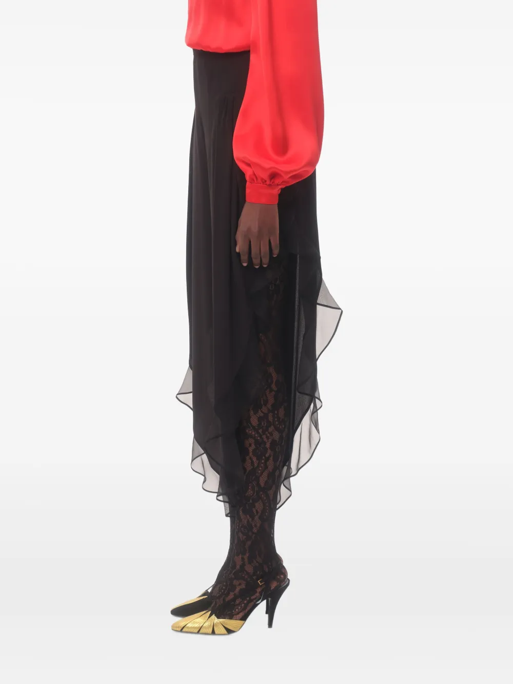 Valentino Garavani Georgette ballon broek Zwart