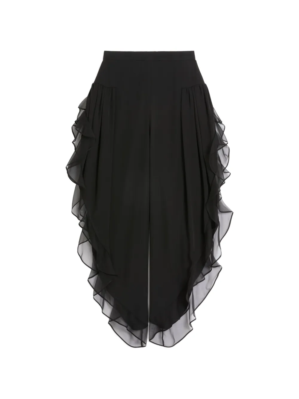 Valentino Garavani Georgette-Ballonhose - Schwarz