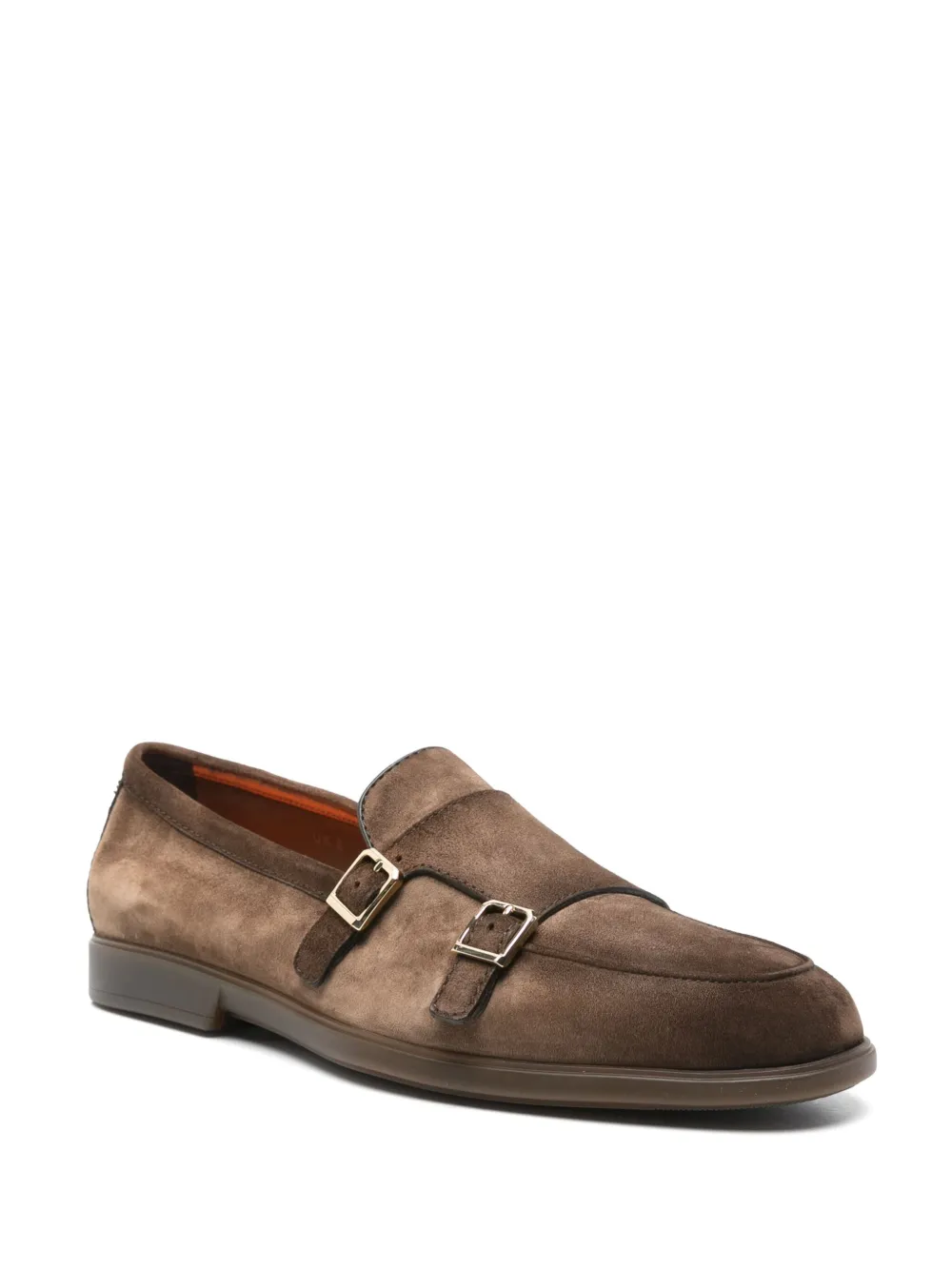 Santoni suede monk shoes - Bruin