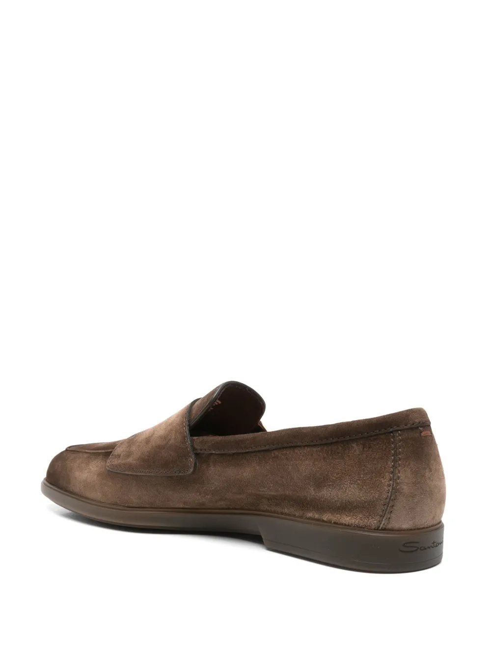 Santoni Suède gespschoenen Bruin