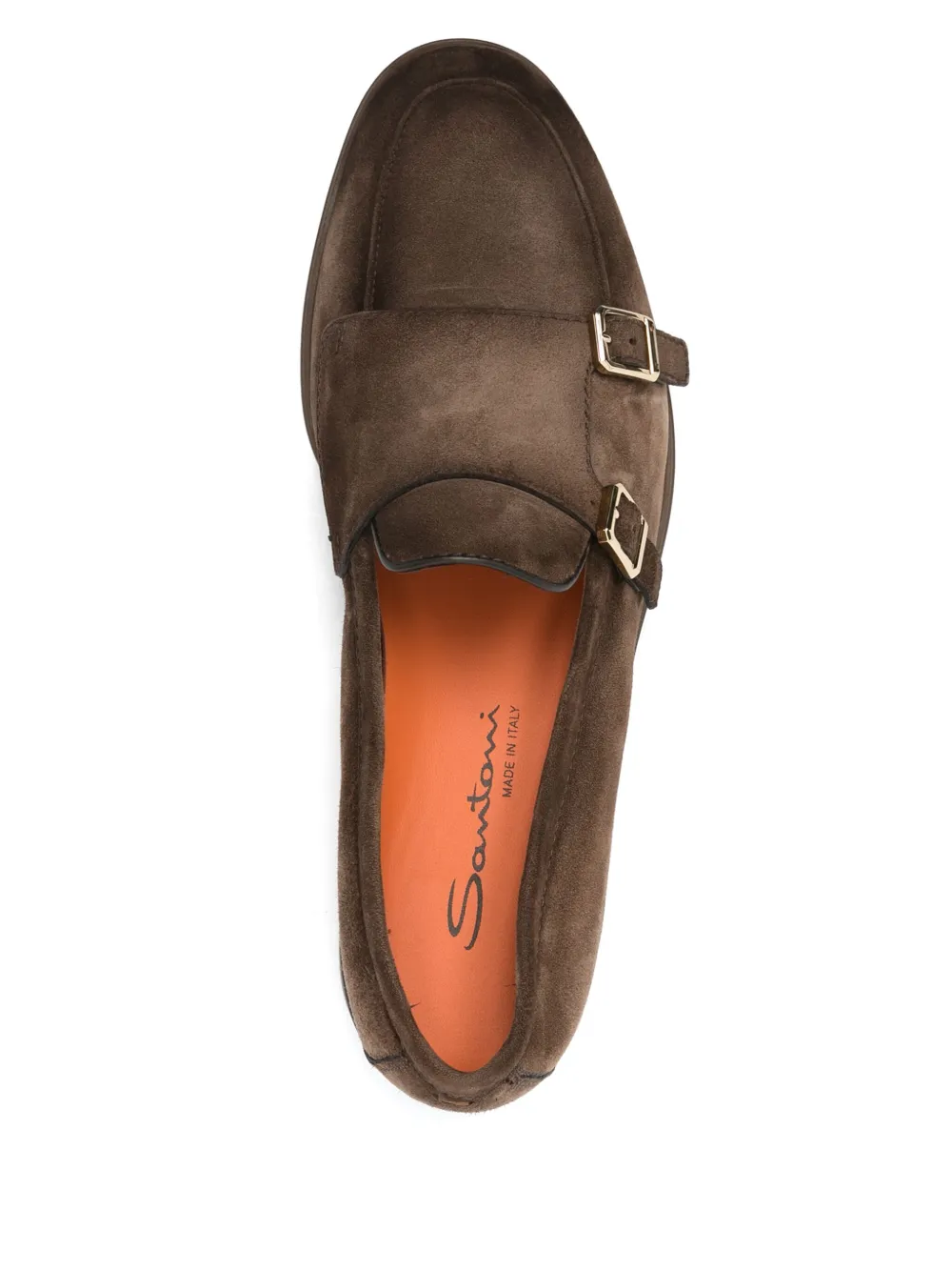 Santoni Suède gespschoenen Bruin