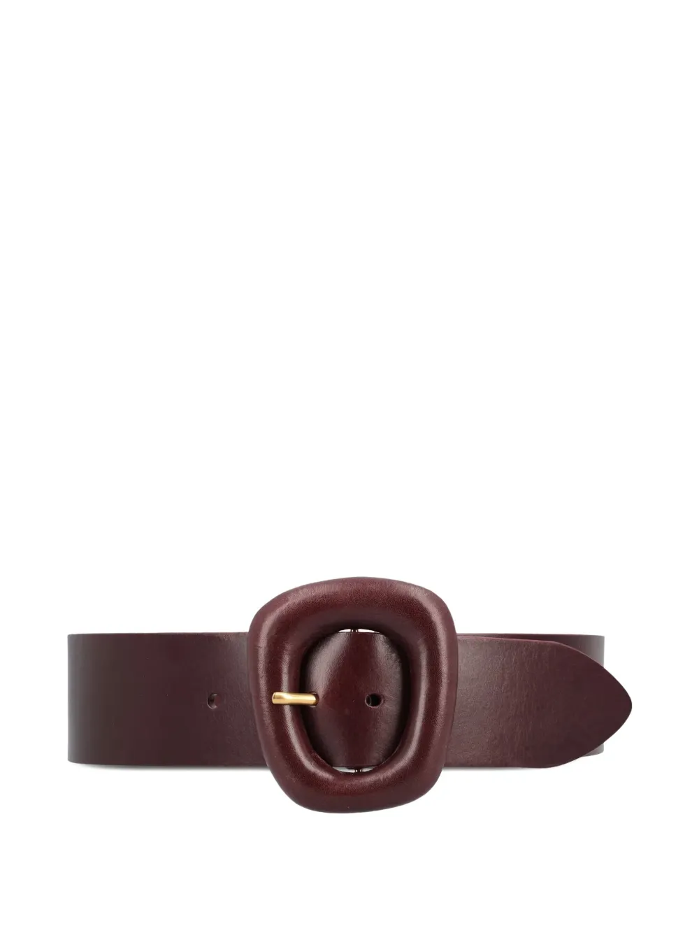 Saint Laurent Sculpted-buckle Leather Belt