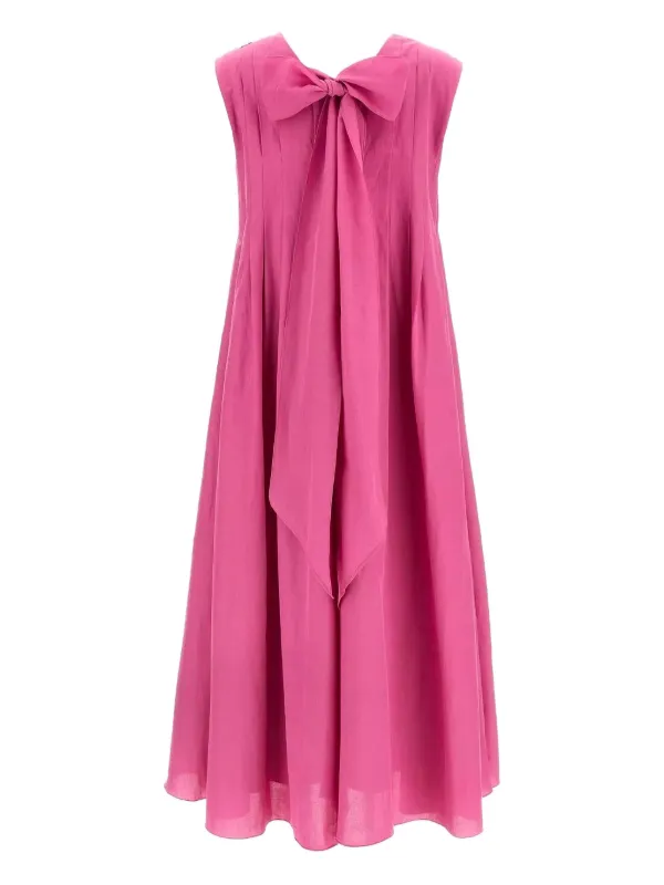 S Max Mara Pleated Midi Dress | Pink | FARFETCH
