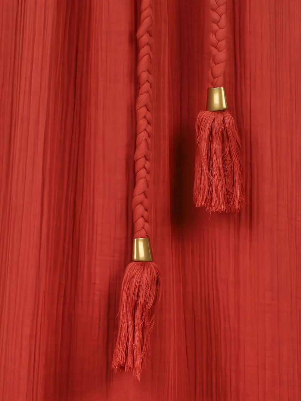 ISABEL MARANT Joya jurk met open rug en gevlochten detail Rood