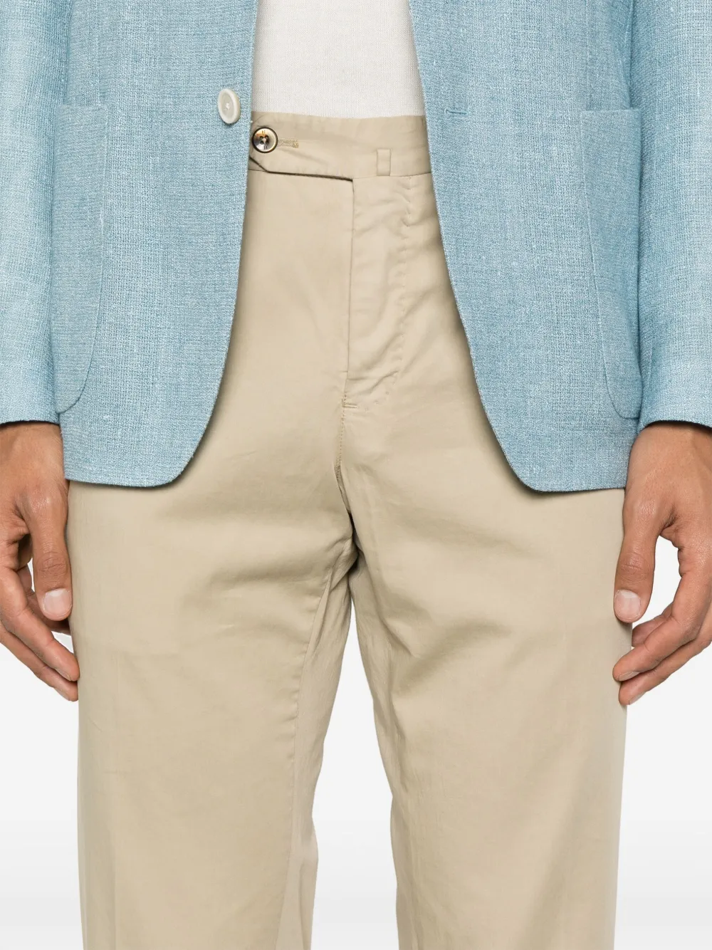 PT Torino Chino met toelopende pijpen Beige