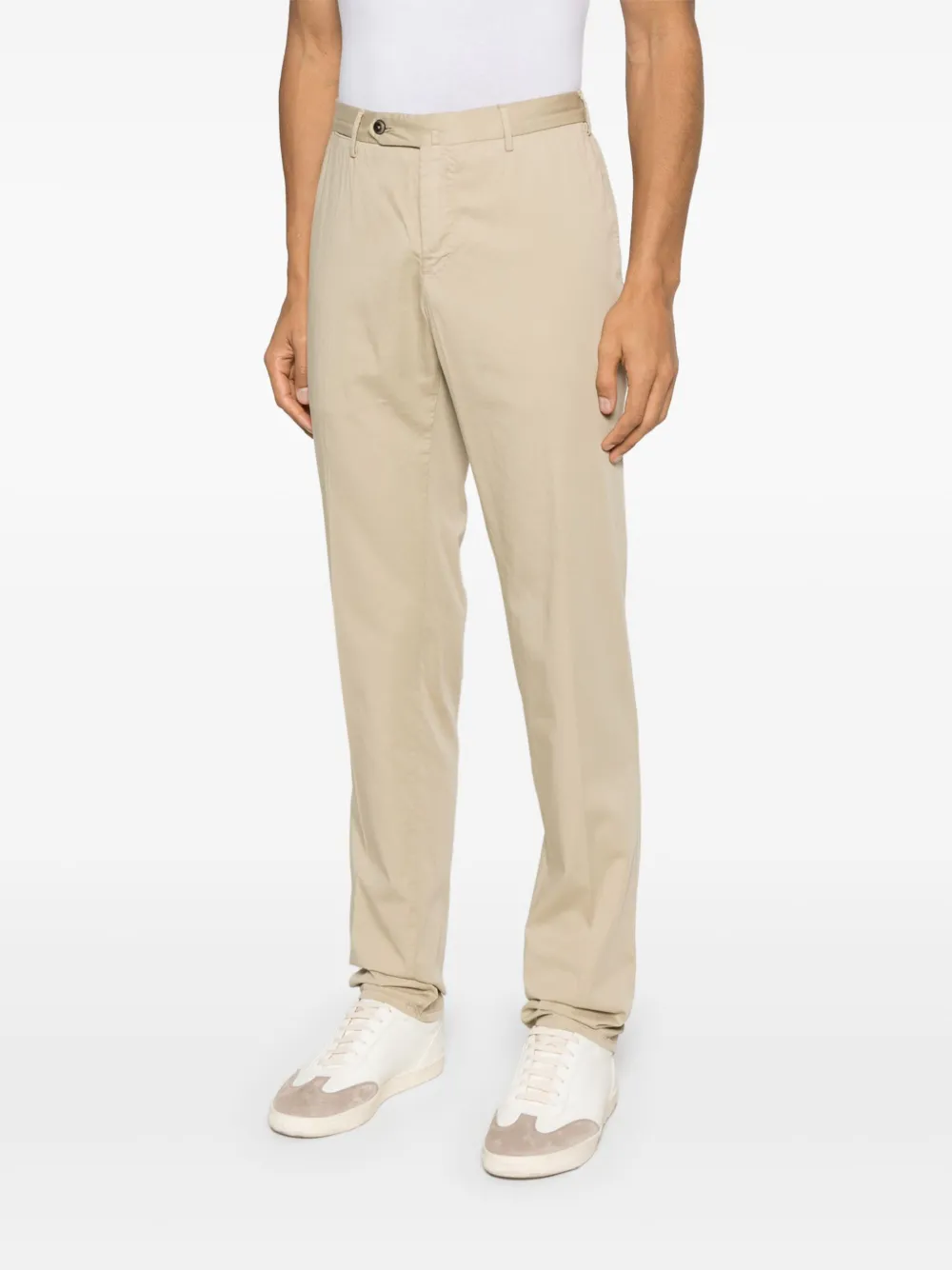 PT Torino Chino met toelopende pijpen Beige