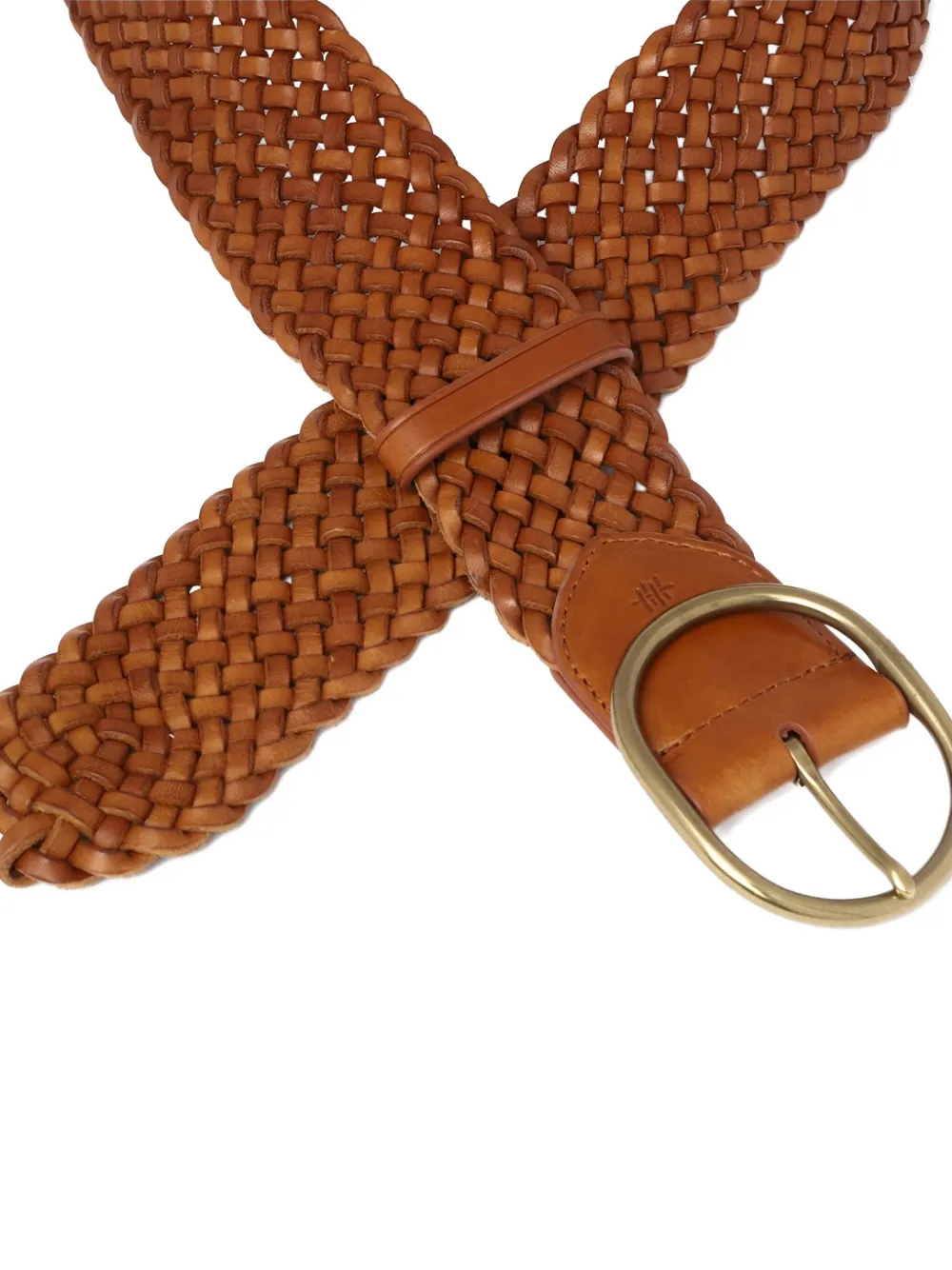 Dragon Diffusion Tan Leather Woven Handbag In Brown