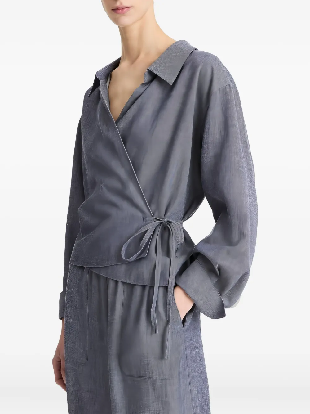 Vince Top met wikkeleffect en kraag Blauw