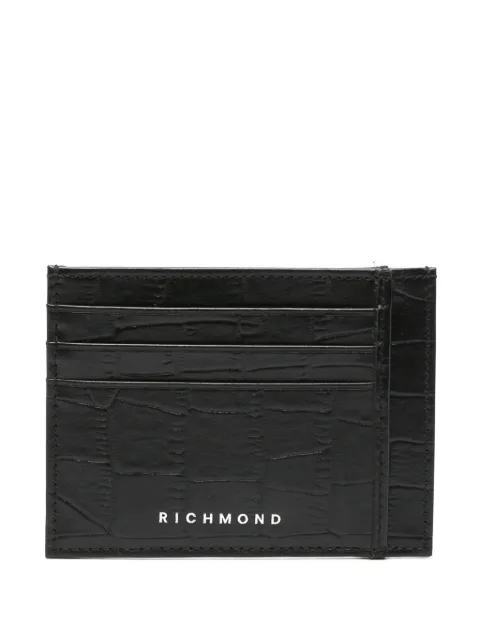 John Richmond croc-embossed cardholder